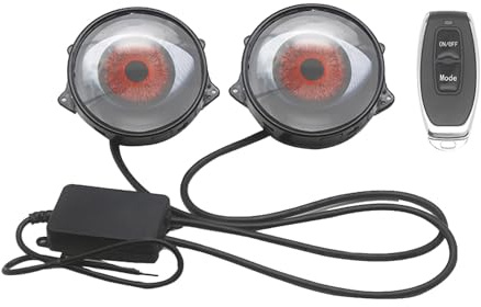 Devil Eye Autoscheinwerfer, 2 Stück, dynamische Devil Eye , ferngesteuerte Devil Eye Scheinwerfer, verstellbare Auto-Scheinwerfer, LED-Scheinwerfer 12V-36V, Devil Eye Licht, wasserdicht IP68,