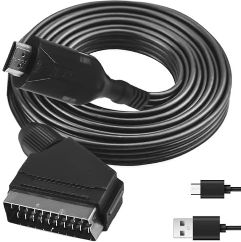 GOMETY Scart auf HDMI Konverter, Adapter Scart auf HDMI, Neuer All-in-One SCARTzu HDMI Kabel HDMISCARTAdapter SCART auf 1080p/720p HDMIAudio Video Adapter für HDTV STB VHS PS3 Sky DVD Blu ray