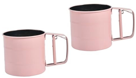 Ciieeo 2pcs Handheld Flour Sifter Baking Sieve for Flour Cake Sifting Strainer Baking Filter Mesh Sieve
