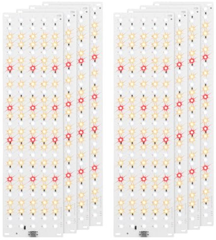 JKOKPMG 1080 LED lampada per piante – 8 pezzi LED spettro completo doppio interruttore, lampada per piante, luce per piante con timer 3/9/12H, 10 tipi di luminosità per piante da interno