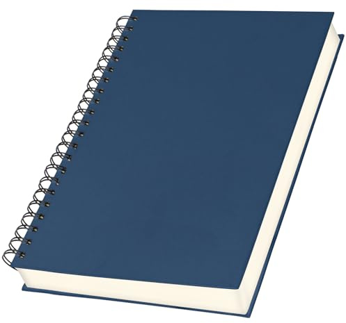 Yarotm Notizbuch A4 Blanko - Spiralbindung Notizblock Königsblau - 100GSM Blanko Papier Notizheft A4-21x28.5cm Tagebuch Hardcover - 120 Blatt/240 Seiten Spiralblock A4 Notebook skizzen