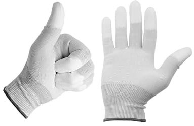 Minadax ESD Gants Antistatiques 1 Paire, Taille S/7 pour Réparation, Montage et Nettoyage en Électronique, Mécanique de Précision, Modélisme, Voiture et Moto