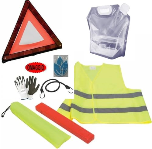 Compatible con R ENAULT Kangoo 1.5 dCi 110 CV 5P. SeS Life Kit SOS Fuel/Gasolina/Combustible Tanque + Triágulo + Chaleco + Funda capó/Maletero homologado para vehículos de carretera Auto-Moto-Caravana