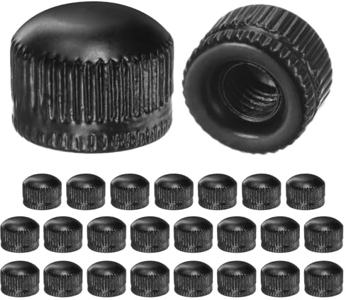 M METERXITY 25 Piezas De Tuercas Con Rosca Tuerca Estriada Negro Mate
