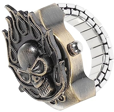 VALICLUD Flipping Ring Uhr Retro-Optik Elektronische Fingeruhr Als Dekorative Schmuckuhr Und Fein Zum Tragen