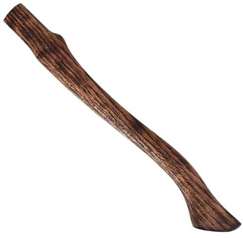 Axe Handle Beech Wood 18.5in Long Ax Handle Replacement Carbonized Hatchet with Curved End Smooth Resistant Axe Handles Ax Replacement Hatchet
