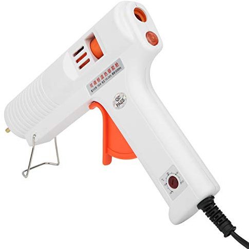 Fdit Pistola per Colla a Caldo Regolabile per Riparazioni Domestiche e Arti Dell'arte, HL Bianco 150 W, Adatto per Plastica, Metallo, Legno e Altro Ancora (Spina europea)