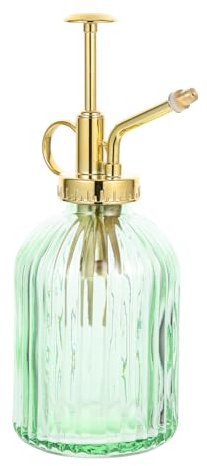 Spruzzino in Vetro Vintage 350ml Verde per Piante e Bonsai | Flusso Preciso, Uso Indoor Domestico, Adatto a Succulente, Formato Singolo