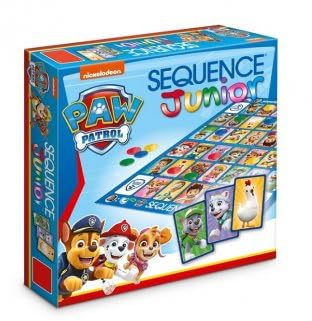 Sequence Junior Enfant 3 Ans - Edition pour Pat Patrouille - 4 pions a aligner - avec Cartes Personnages - Set Jeu Societe Famille + Carte Tigre