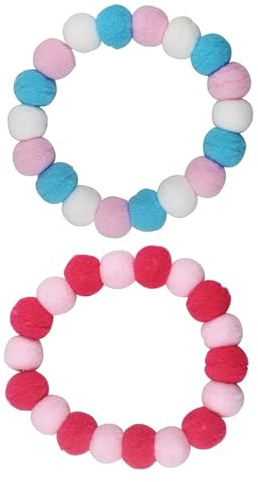 Veemoon 2 Stück Plüsch katzenhalsband Elastisch Bunte Halskette für Kätzchen und Kleine Hunde Bequemes Langlebiges Accessoire für Alltag Party Hochzeit und Festliche Zufällige Farbe