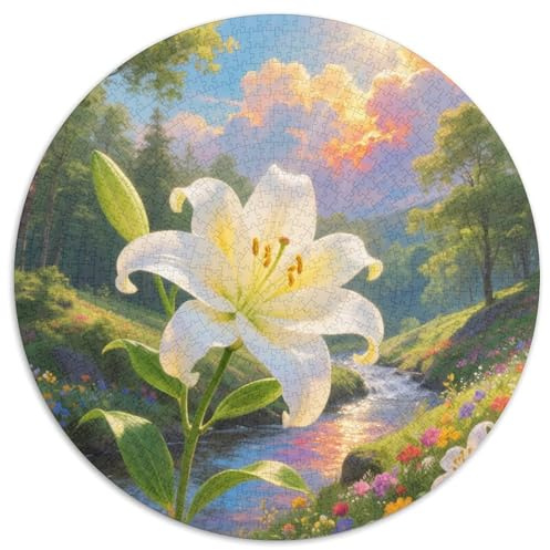 Nelken 1000 Stück Puzzle Rund Fur Erwachsene Und Kinder Blumen Geschicklichkeitsspiel Geschenk Fordernd Kleinkinder Groß 1000pcs (67.5x67.5cm)
