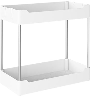 Generisch Rangement de salle de bain - Sous l'évier, Organisateur de Rangement Organisateur à 2 Niveaux Rangement | Étagère de Cuisine pour Lavabo dans la Cuisine Étagère de Rangement Multi-usage