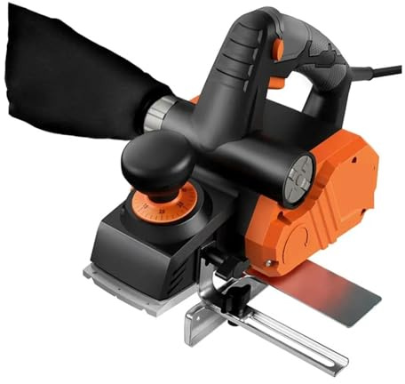 Cepilladora eléctrica de 7,5 amperios, 900W, 14500rpm, 82mm, herramienta potente mano for cortar madera multifuncional con profundidad corte ajustable 3mm Para renovación