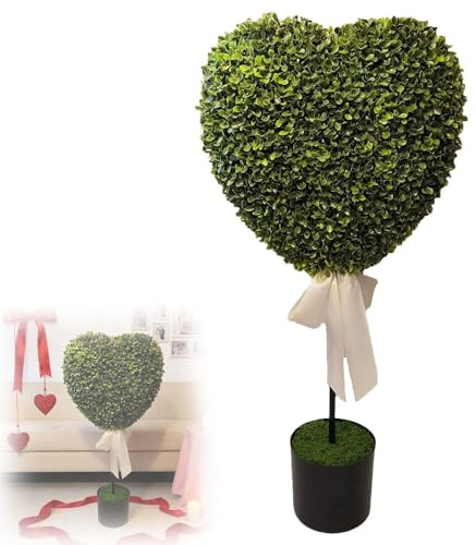 1 Topiaire en Forme de CœUr, 76 Cm (2,5 Pi) en Buis, pour L'ExtéRieur. DéCoration Romantique pour La Saint-Valentin, IdéAle pour La Maison, Le Porche Ou Un Anniversaire