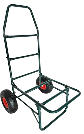 Carrello da Trasporto Relaxdays, Pieghevole, HBT: 102x50x37 cm, Ruote pneumatiche, Fino a 80 kg, Acciaio, Verde