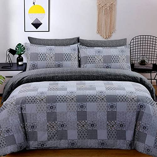Indus Textiles 100% Pure Cotton Reversible Patterned Duvet Cover Sets (Marrocoas, Double)