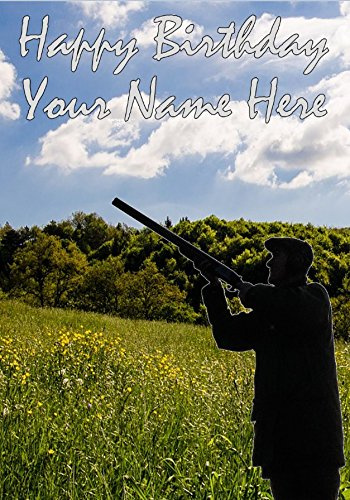 Clay Pigeon Shooter Shooting Outdoor Pursuits mia15 Fun Cute Happy Birthday A5 Personalised Greeting Card Posted by US Gifts for All 2016 from Derbyshire UK