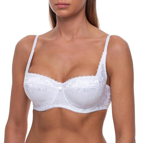 frugue Dirndl BH Damen Push Up mit Spitze Weiß EU 75F