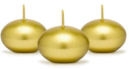 Schwimmkerzen 50 Stk Ø 40 mm Schwimmkerze Kerzen (Gold)