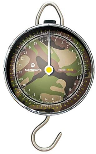 Saber - DPM Dial Scales - Up to 60lb - Camo Scales - Fluorescent Pointer - Easy To Read - Perfect For Weighing Carp And Normal Fish