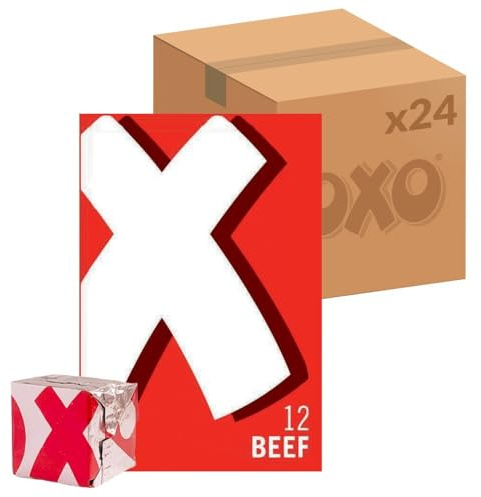 OXO Beef Stock Cubes, Traditional Rich Flavour, 288 Cubes Total | Multipack of 24 x 71 g Boxes, Ideal for Soups, Stews & British Dishes, Hearty Base for Cooking