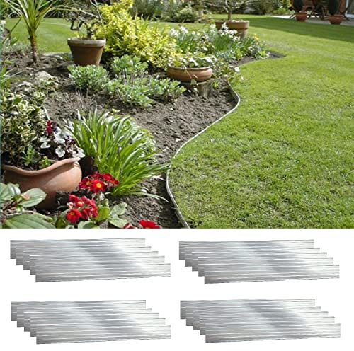 Green Universe Alu Rasenkanten Höhe: 10-14 cm, Länge: 1-30 m | Flexible Beeteinfassung | Rasenkante Metall verzinkt | Rasenkante Metall flexibel | Wurzelsperre Metall | Garten Randbegrenzung