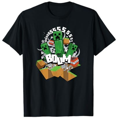 Minecraft Creepers Go Boom Explosion T-Shirt
