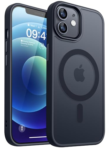 CANSHN Magnetisch für iPhone 12 Hülle und iPhone 12 Pro Hülle für MagSafe [TOP Magnetische Adsorption] [Militärschutz] Schutzhülle Samtige Touch Matt Anti-Kratzen, Schwarz