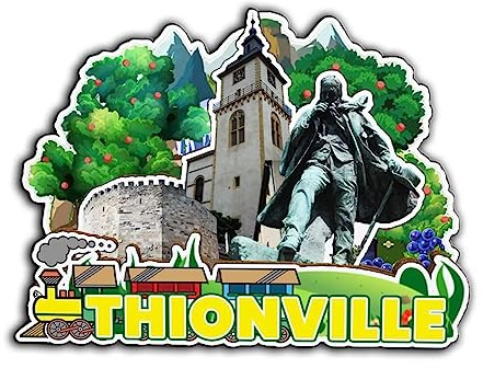 Thionville Grand Est France Magnet Kühlschrankmagnet Holz 3D Sehenswürdigkeiten Reise Sammlerstück Souvenirs Dekoration handgefertigt -2941