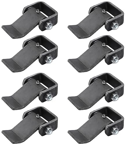 Lot de 8 charnières à souder pour porte de remorque | Pour remorques à benne, camions et hayons, acier résistant à la corrosion