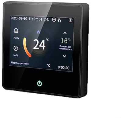 for Smart Thermostat WiFi for Electric Underfloor Heating,Weekly Programmable Touch Thermostat Underfloor Heating Thermostats Controller with Probe Sensor(3A BLACK)