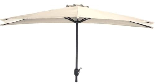 AVANTI TRENDSTORE Murra - Ombrellone da parete con struttura in metallo e tessuto, manovella integrata. Disponibile nel colore crema, ideale per balconi e terrazzi. LAP 270x240x135 cm