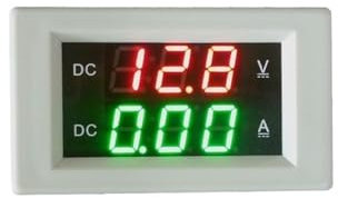 Amperímetro de voltaje CC DC 20A DC 5-100V dos cables LED Digital voltímetro amperímetro Monitor de corriente amperímetro con transformador