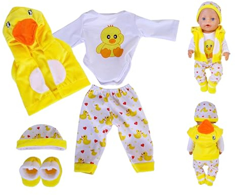 Vestiti Bambole Bambole Bambino Vestiti Bambole Bambole Bambole 35-43cm Set di Vestiti Bambola Costume Costume Bambola per Ragazzi Ragazzi Ragazze Accessori per Bambole (Giallo)
