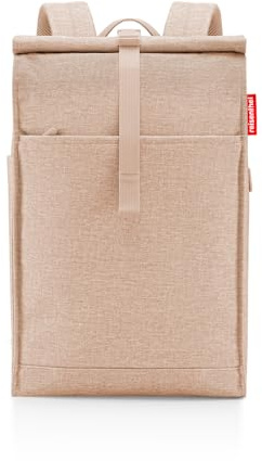 reisenthel urban rolltop backpack twist coffee - urbaner und stylischer Rucksack, modernes Design, geräumiger Rucksack für Freizeit, Arbeitsweg und City-Trip