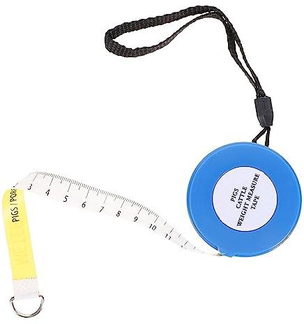 ARTIBETTER Mètre ruban animal de 2,5 m pour bovins, chèvres et chevaux, portable et durable, en plastique ABS et PVC, mesure précise de la poitrine et du tour de taille