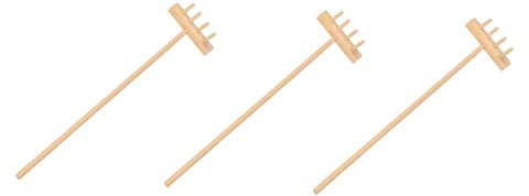 VICASKY 3 Pcs Mini Zen Garden Rakes Set, 14cm Tabletop Sand Rake Tools for Meditation and Relaxation, Kids and Adults Desktop Zen Garden Accessories