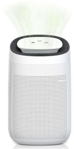 Deshumidificador de aire de 1 l con función de purificación de aire y apagado automático, para armario, dormitorio o baño, 5-20 m²