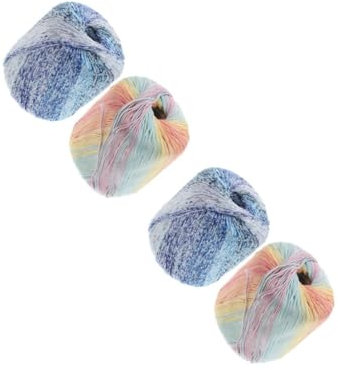 LALAFINA 2sets DIY Knitted Fabric Basket Bag Yarn Cotton Yarn for T-Shirt Comfortable Cotton Sewing Thread 2pcs*2