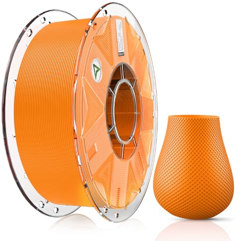 Creality PLA-Filament, Hyper PLA RFID 3D-Druckerfilament, hohe Geschwindigkeit 30–600 mm/s, 1 kg (2,2 lbs) Spulenfilament, unterstützt CFS, passend für K2 Plus Combo und die meisten 3D-Drucker, Orange