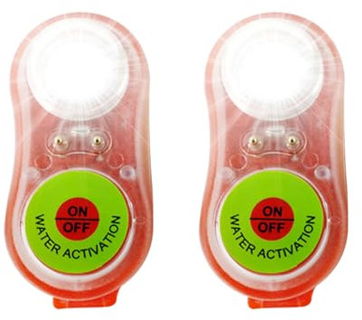 Veste De Surf Life Light | 2pcs Économiseur De Lumière LED - La Lumière Stroboscopique De Sécurité Ultra Lumineuse Activée Par L'eau Se Fixe Facilement Au Gilet De Sauvetage, À La Veste Pour Une