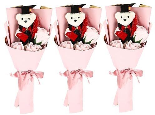 Mipcase 3 Pezzi Bouquet per Laurea con Adorabile per Decorazioni Regali Festa Laurea Accessori Fotografici Regali per Speciali