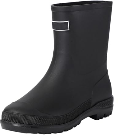 Generico Stivali Gomma Donna Eleganti Invernali Stivaletti Pioggia Bassi Leggere Comode Stivali Chelsea Antipioggia Stivaletto Da Giardino Da Lavoro In Pvc Tronchetti Impermeabili Morbidi Galosce