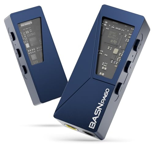 BASN PA60 Amplificatore portatile USB-C DAC per cuffie, mini decoder DAC Dongle ES9039Q2M, supporto amplificatore PCM32bit/768kHz DSD512 con uscita da 3,5 mm e 4,4 mm per telefono/laptop/lettori