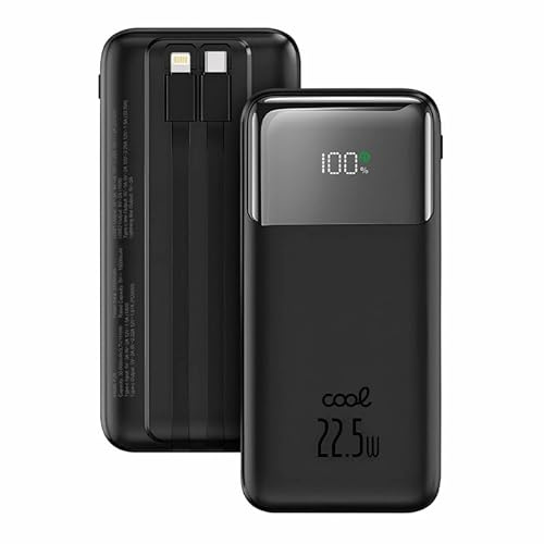 Bateria Externa Universal Power Bank Carga Rápida 22.5W 30.000 mAh (Tipo-C/Lightning) Cool Negro