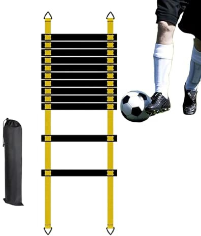 Lufaze Sport Agility-stegar – bärbar sportutrustning med bärväska, koordinationsstege, för idrottare badminton tennis fotboll