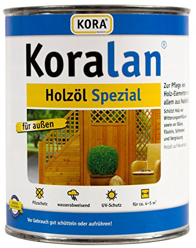 Koralan Holzöl Spezial Öl UV-Schutz Außenöl Nussbaum 2,5L