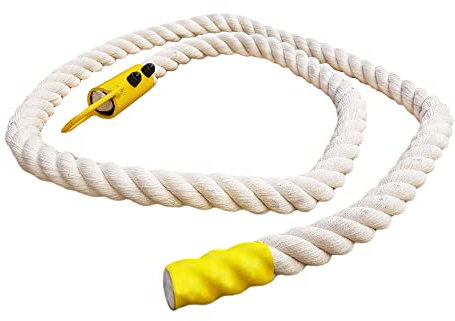 NiroSport Klettertau 3,00 m mit Befestigungselement Kletterseil aus 100% Baumwolle 30mm Durchmesser