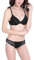 Bluewhalebaby Sexy Push Up Add 1 Cup Bras Set Transparent Underwear Lingerie Lace Bra & Matching Knicker for Women Black UK Size 34B = Asian Tag Size 36B