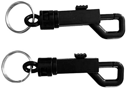 Sharplace 2pcs- Karabiner mit Schlüsselring ultraleichte Indoor & Outdoor Karabinerhaken Zubehörkarabiner Schlüsselanhänger Clip
